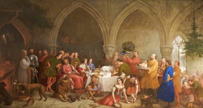 Edward II Spending Christmas at Cirencester, Gloucestershire, 1321 King Edward earned disrepute for his overt preference for sensuous and luxurious pleasures of royalty.