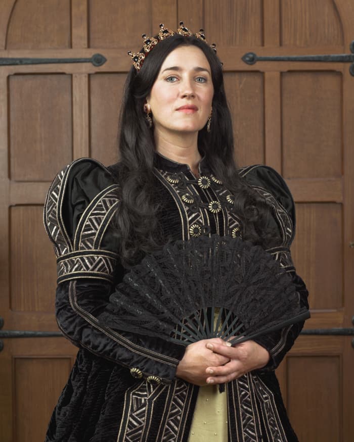Catherine of Aragon, played by Maria Doyle-Kennedy in The Tudors. Catherine is intelligent, devoted, and cognizant.