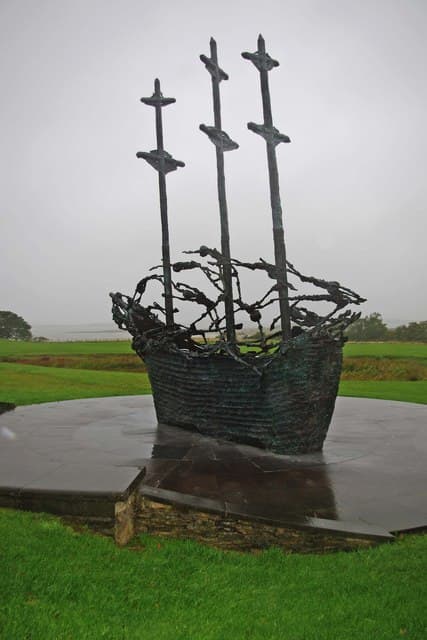 The National memorial to the Irish emigrants who fled the famine and endured terrible conditions aboard the coffin ships.