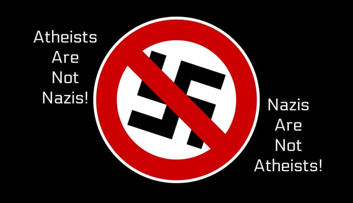 One of the many myths about atheists is that they are Nazis. They are not--not even close.