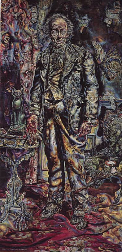 Albright's painting of Dorian Gray, from the 1945 film that starred Hurd Hatfield, George Sanders, Angela Lansbury, and Peter Lawford.