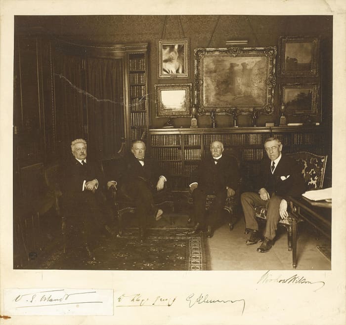 France was one of the big four nations of the United States, Italy, the United Kingdom, and herself, at the Paris Peace Conference in 1919, and managed to achieve a generally positive diplomatic outcome.