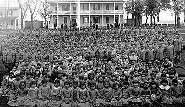 Native children were rounded up by the thousands and placed in boarding schools where they were subjected to unforgivable indignities and horrendous abuses. Much of this was done openly, as a means to "civilize" the "savage" children.