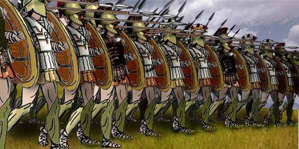 Modern depiction of the phalanx; a deadly troop formation from Greek and Roman times.