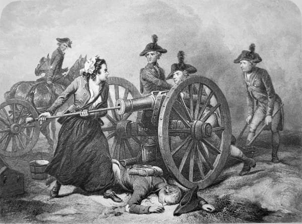 Molly Pitcher is the legend of a woman who jumped into battle after her husband was hit by enemy fire.