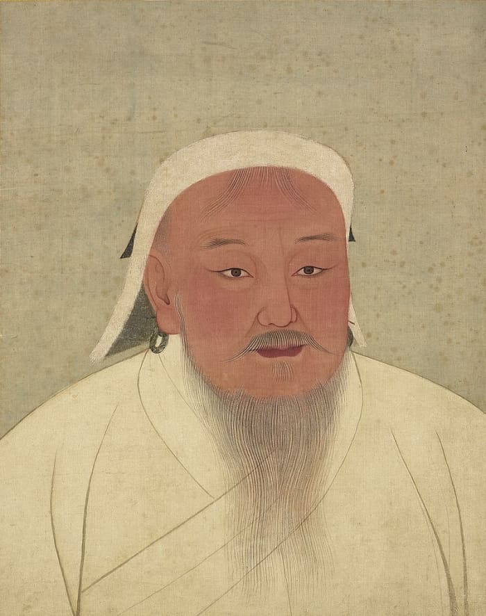 Early depiction of Genghis Khan, ruler of the Mongol Empire during the early Thirteenth Century. Under his rule, the Mongol Empire thrived militarily and politically.