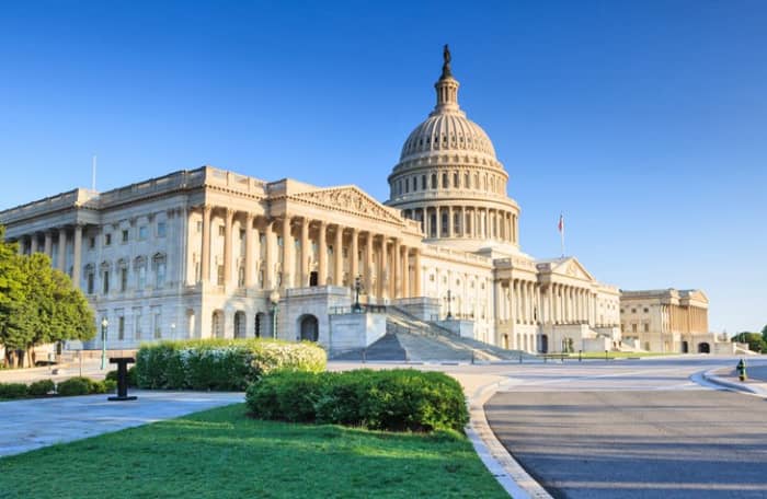 Recognized around the world as a symbol of the United States, the Capitol is the seat of the House of Representatives and the Senate. The huge dome is based on the dome of St. Peter's in Rome. https://www.aoc.gov/