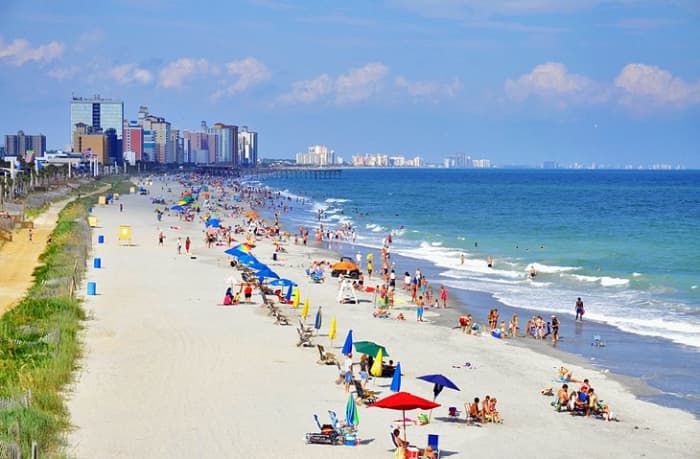 Myrtle Beach: one of the most popular things to do in South Carolina in the summer is to retreat to the miles of pristine sands that line the coast at Myrtle Beach.