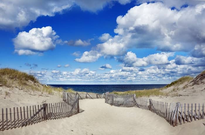 Cape Cod Beaches: is a long, curving peninsula jutting out into the Atlantic, protecting Cape Cod Bay with its northward curve.