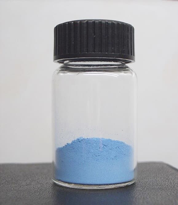 Anhydrous cobalt (ll) chloride (or cobaltous chloride anhydrous according to the older naming system)