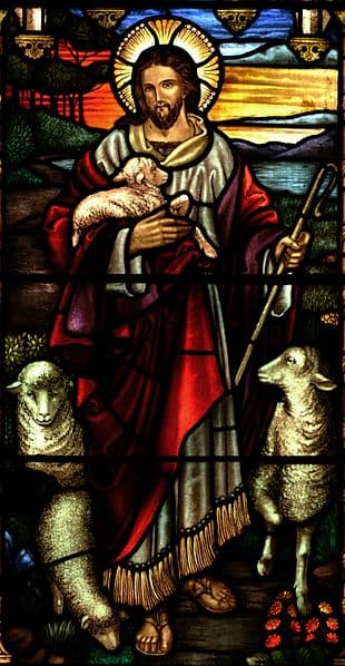 Jesus Christ, the founder of Christianity who sacrificed his life on the cross to guarantee the salvation of humanity.