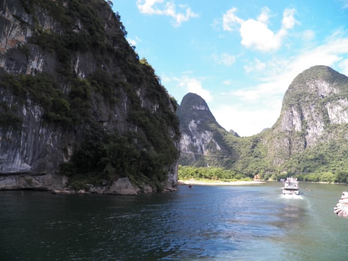 A popular cruise for tourists takes a river boat ride on the Li River, the setting for the book.