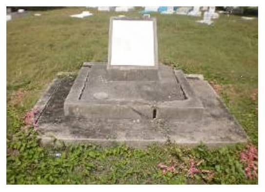 Christena Memorial Burial headstones reads: "RIP - In memory of Nevisians who perished in the Christena Disaster 1st Aug 1970