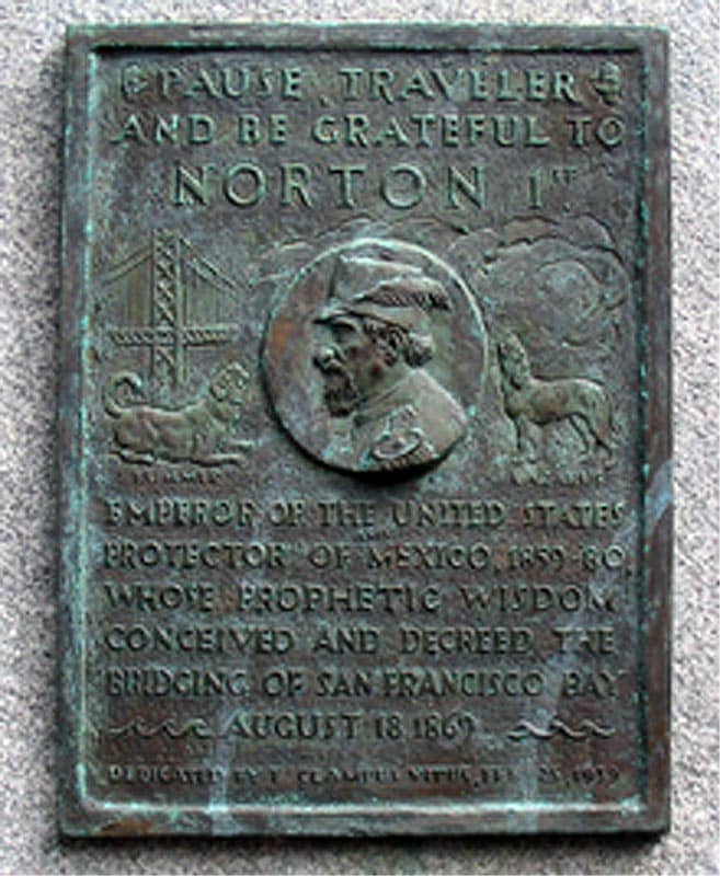 A plaque honoring his contribution to the concept of the Bay Bridge is mounted at the Trans-Bay Terminal in San Francisco