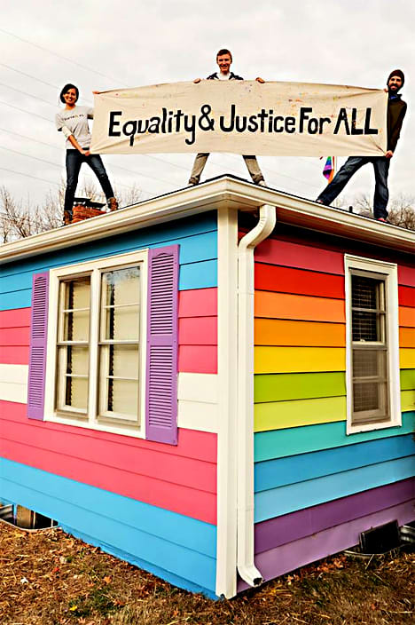 A Spite House with a difference - designed to really annoy the neighbours (The Westboro Baptist Church)