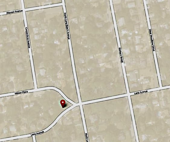 This map shows the location of John J Randall's house - and its implications for Freeport's well ordered street plan