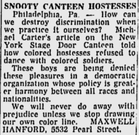 "Snooty Canteen Hostesses"