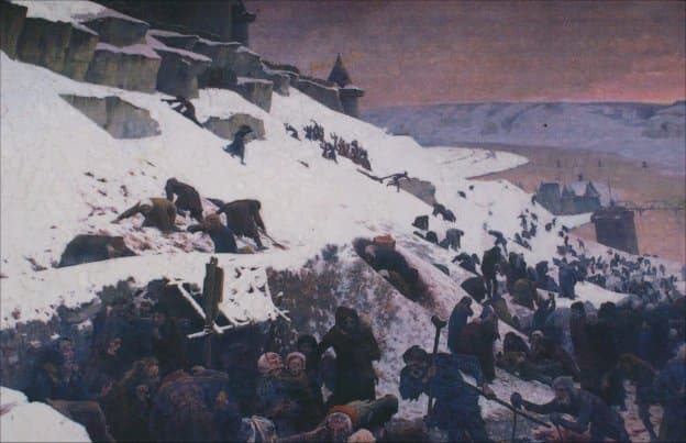 Civilians were trapped between the armies when Phillip stopped accepting them. Many died from hunger while arrows were being shot over their heads.