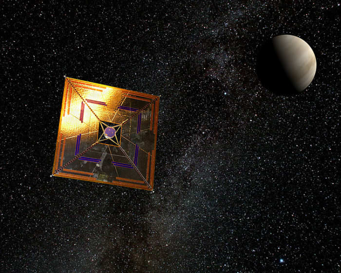 A light sail spacecraft could travel at one fifth the speed of light, and reach other solar systems in as little as twenty years.
