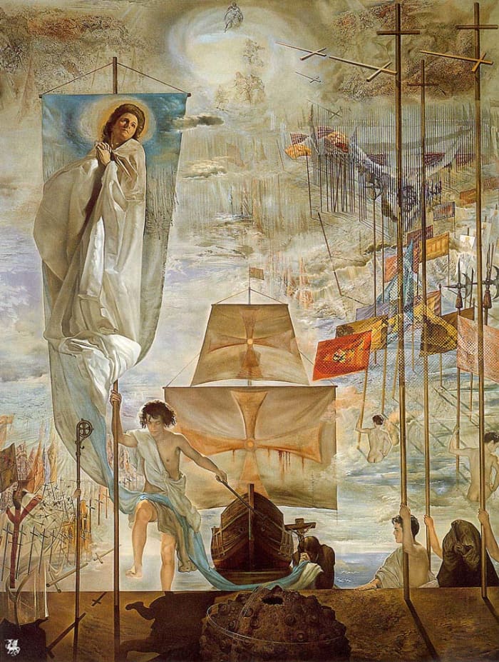 The Discovery of America by Salvador Dali, a 20th century Spanish painter of the Surrealistic style.