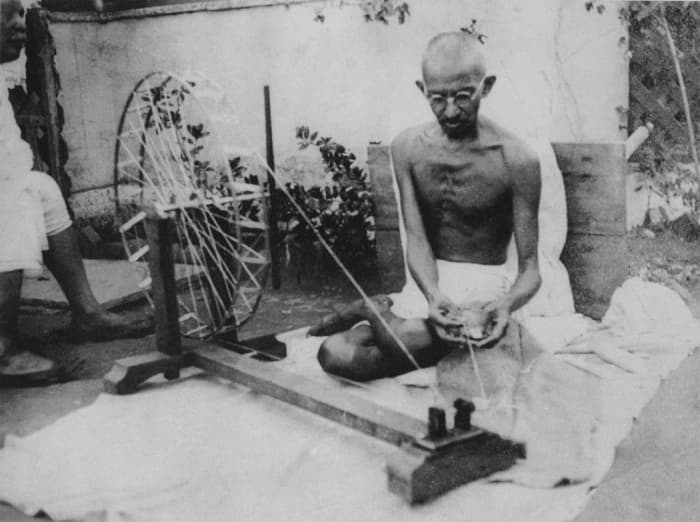 Gandhi's spinning wheel became a metaphor of self-reliance, rejecting foreign production, thereby establishing claim for independence. However, such exclusivist tendency had its natural loopholes.