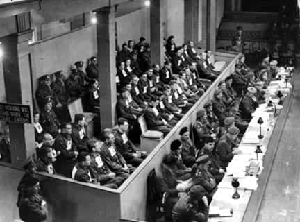 Pictured here is the Trial of Adolf Eichmann in Jerusalem for war crimes. Eichmann was captured by the Israelis in 1960, taken to Israel, tried as a war criminal and hanged in 1962.