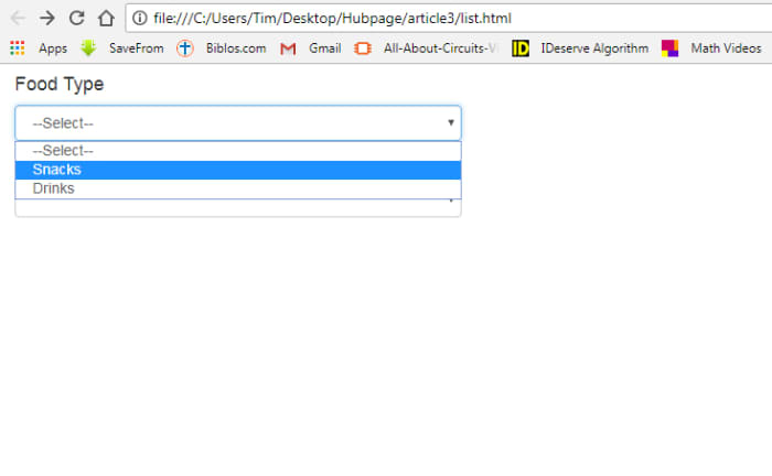 How to Populate Values in One HTML Dropdown List With Another Using ...