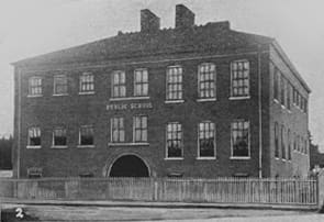The second Clay Street School, later renamed the Kortrecht School. It was built in 1871. It is likely that Wells taught in a school like this.