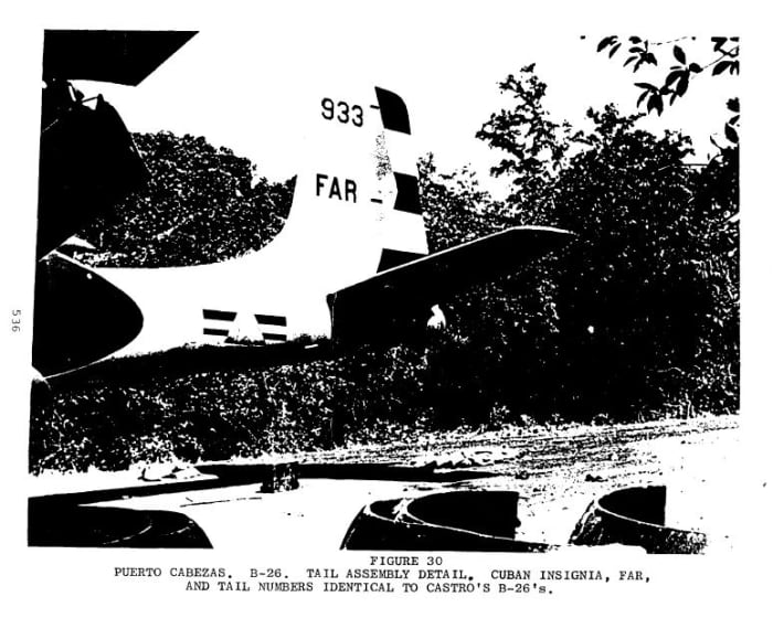 Douglas A-26 Invader "B-26" bomber aircraft disguised as a Cuban model in preparation for the Bay of Pigs Invasion