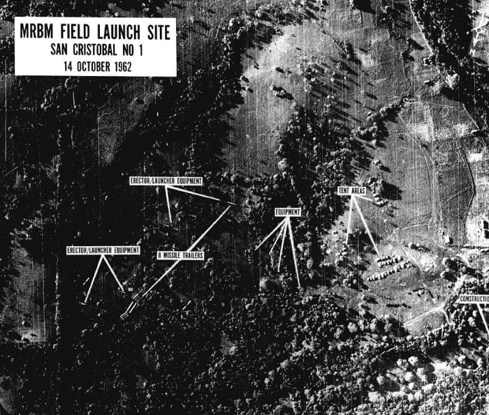 One of the first images of missile bases under construction shown to President Kennedy on the morning of October 16.