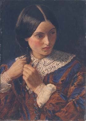 In the 1800s giving a fiancé a lock of hair was appropriate; any other man in any other situation was thought improper.