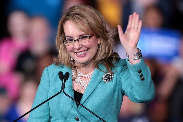 Ms. Gabrielle Giffords speaking at a campaign rally at Arizona State University in 2016.