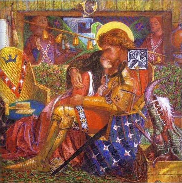 The Wedding of St George and Princess Sabra by Dante Gabriel Rossetti, 1857. Image courtesy of Wiki Commons
