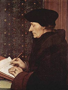 Erasmus translated the Latin Vulgate into Greek. Luther later used Erasmus's Greek text to translate the German Bible. Erasmus called Luther "a mighty trumpet of gospel truth."