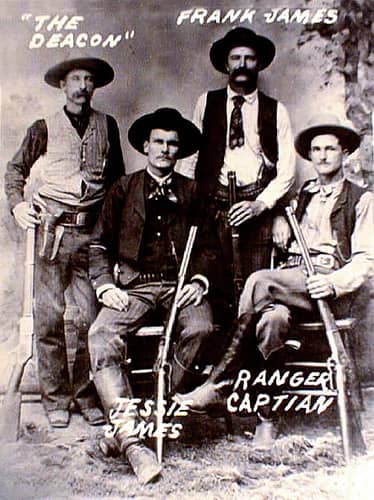 The outlaws: Legends tell of a treasure stash hidden near the Robbers Cave in Oklahoma by the James Gang.