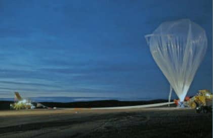 OPTEX High Altitude Platform is launched, August 2005. High-altitude balloon technology might be used to inject sulphates into the stratosphere to "geoengineer" global cooling.