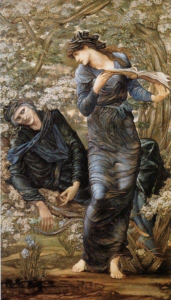 The Beguiling of Merlin by Sir Edward Coley Burne-Jones,1874. Property of Lady Lever Art Gallery, Port Sunlight. Image courtesy of Wiki Commons
