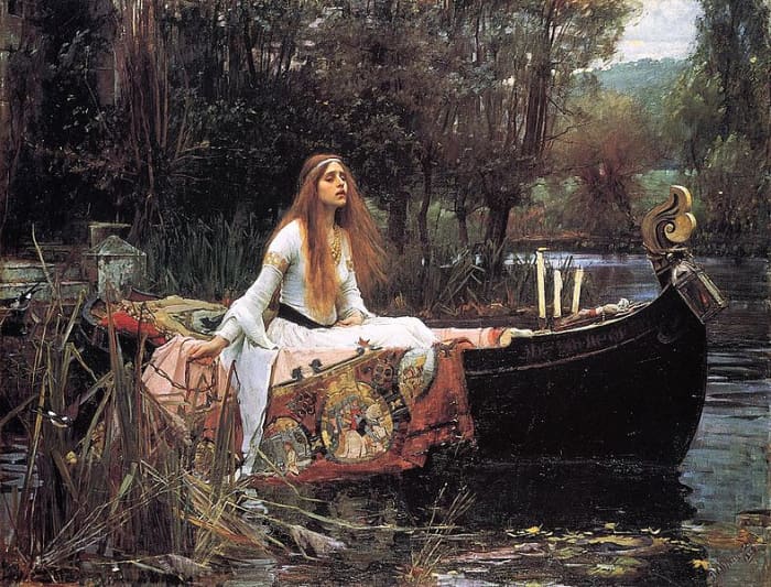 The Lady of Shalott by John William Waterhouse, 1888. Tate Gallery, London, UK. Courtesy Wiki Commons