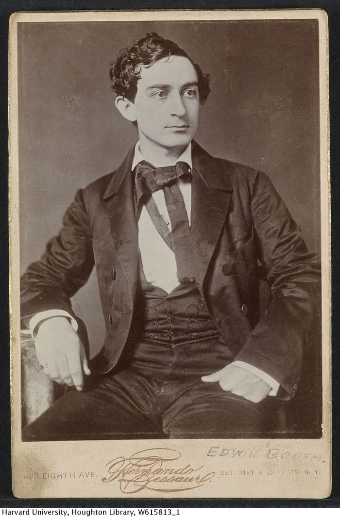 Edwin Booth, c. 1856, photographed by Fernando Dessaur.