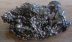 This is a picture of Barium in a vacuum environment to prevent oxidation.