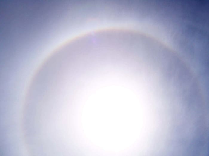 Cirrostratus clouds often create a ring around the sun or moon.