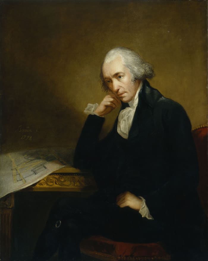 The Scottish inventor, James Watt, who dramatically improved steam powered engines. Through redesigning the engines of his time, he found that he could avoid much of the energy waste, and greatly improve their power and efficiency.