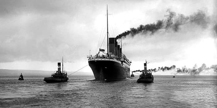 Titanic leaves Queenstown - her final port of call - and heads out to sea for the last time
