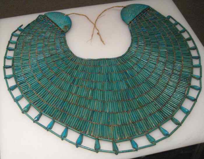 Some Egyptians would wear ornate collars like this one. 