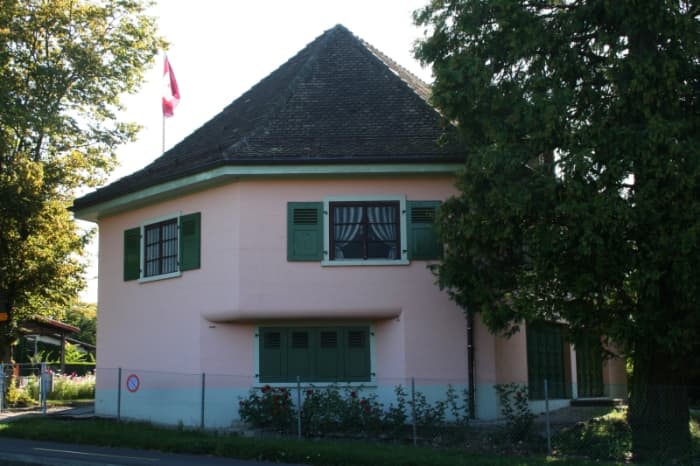The Villa Rose, former disguised Swiss fortification. Its 8.5-foot thick walls protected hidden anti-tank cannons.