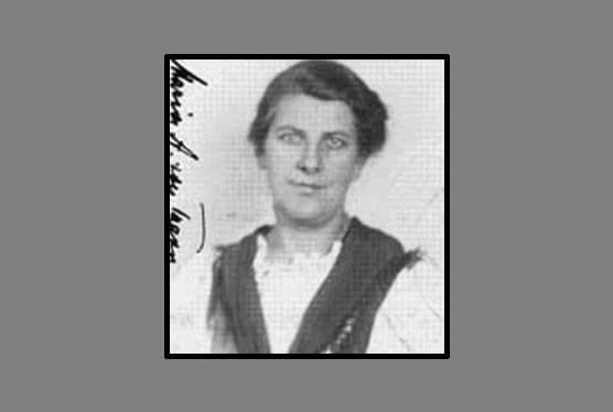 This is a photo of Maria von Trapp, Georg's second wife (who Julie Andrews portrayed in The Sound Of Music) from her US naturalization application.