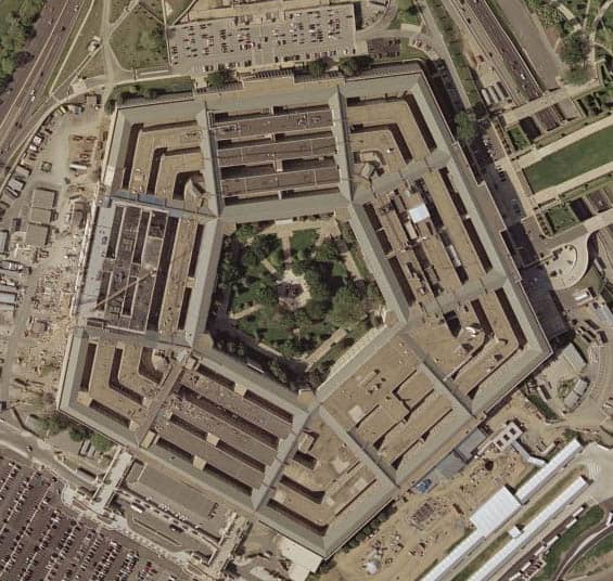 Satellite image of the Pentagon.