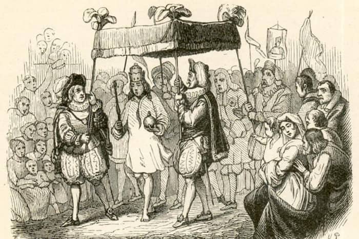 An original drawing of the Emperor's parade by Vilhelm Pedersen, the first illustrator of Hans Christian Andersen's tale
