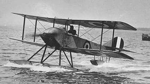 WWI: The British Sopwith Schneider (modified Sopwith Tabloid) at the Schneider Trophy in Monaco, 1914.