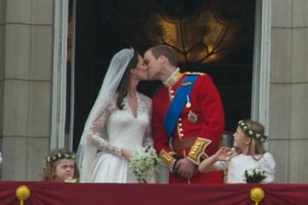 Royal wedding: William and Kate on their big day. Fortunately, they're no biologically closer than 11th cousins.